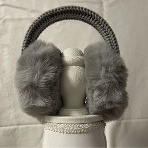 Michael Kors Gray Faux Fur Earmuffs